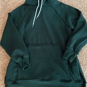 The Warmy oversized Hoodie Dress Sweatshirt Medium Hunter Dark Green New Fleece